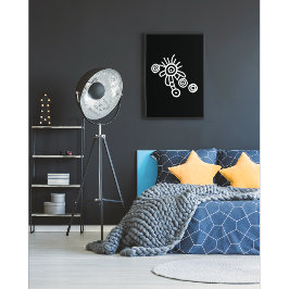 Planetäre Konstellation: Petroglyphische Kunst Poster