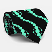 Planetäre Prozession - Türkis auf schwarz Krawatte (Gerollt)