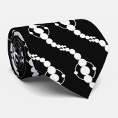 Planetäre Prozession - Weiß auf Schwarz Krawatte (Gerollt)