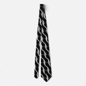 Planetäre Prozession - Weiß auf Schwarz Krawatte (Rückseite)