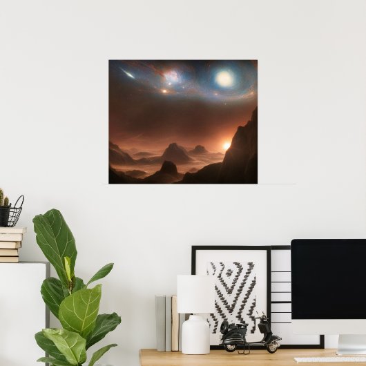 Planetäre Träume Poster (Heimbüro)