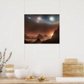 Planetäre Träume Poster (Küche)