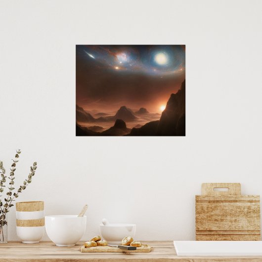 Planetäre Träume Poster (Küche)