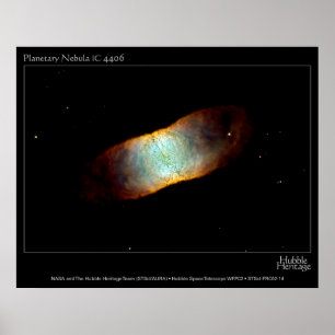 Planetärer Nebel IC 4406 Hubble-Teleskop-Foto Poster