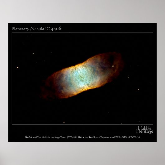 Planetärer Nebel IC 4406 Hubble-Teleskop-Foto Poster (Vorne)