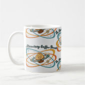 Planetarische Kaffeepause Retro-Weltraummuster Kaffeetasse (Links)