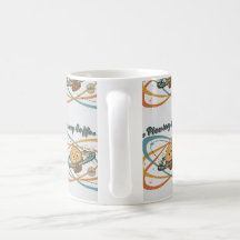 Planetarische Kaffeepause Retro-Weltraummuster