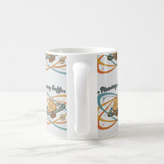 Planetarische Kaffeepause Retro-Weltraummuster Kaffeetasse
