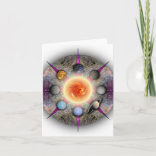 Planetarische Mandala-Anmerkungs-Karte Karte
