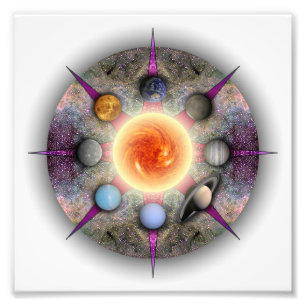 Planetarischer Mandala-Foto-Druck Fotodruck