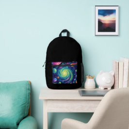 Planetarischer Spin Bedruckter Rucksack