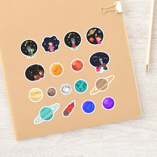 Planetarium Astronomie Kinder Erziehungsplanet Aufkleber