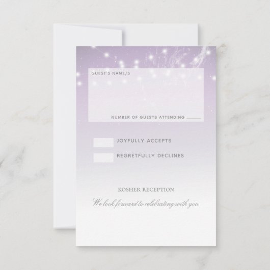 Planetarium Chuppah Wedding RSVP Card (Rückseite)