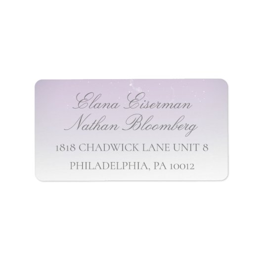 Planetarium Chuppah Wedding RSVP Card Adressaufkleber (Vorne)