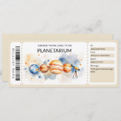 Planetarium Gift Certificate Template Einladung (Vorne/Hinten)