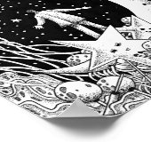 Planetarium leuchtet am Himmel Poster (Ecke)