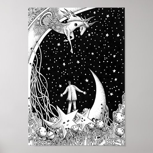 Planetarium leuchtet am Himmel Poster (Vorne)