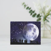 Planetarium Silhouetten Moon Stars Astronomie Postkarte (Stehend Vorderseite)