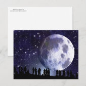 Planetarium Silhouetten Moon Stars Astronomie Postkarte (Vorne/Hinten)