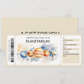 Planetariums-Geschenkgutschein-Vorlage Einladung (Vorne/Hinten)