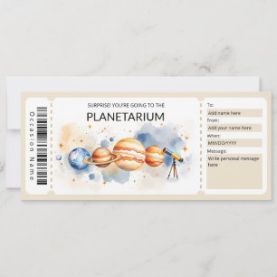 Planetariums-Geschenkgutschein-Vorlage Einladung