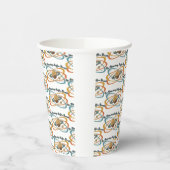 Planetary Coffee Break Retro Weltraummuster Pappbecher (Links)