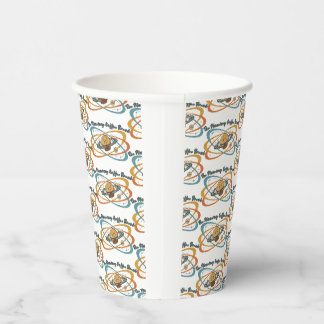 Planetary Coffee Break Retro Weltraummuster Pappbecher