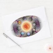 Planetary Mandala Oval Sticker (Umschlag)