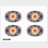 Planetary Mandala Oval Sticker (Blatt)