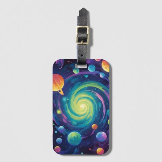 Planetary Spin Gepäckanhänger (Vorderseite Vertikal)