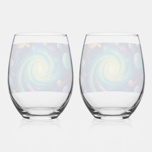 Planetary Spin Weinglas Ohne Stiel (Rückseite)