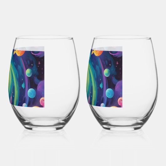 Planetary Spin Weinglas Ohne Stiel (Links)