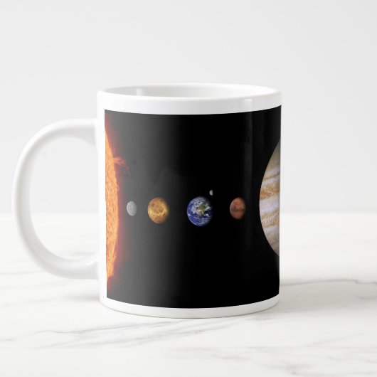 PLANETE DES SOLAR SYSTEMS Custom 20oz Riesengroße Jumbo-Tasse (Links)
