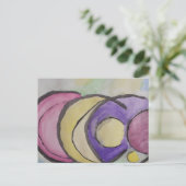 Planeten Abstrakte Kunst Postkarte (Stehend Vorderseite)