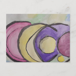 Planeten Abstrakte Kunst Postkarte