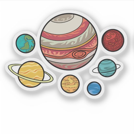 Planeten Aufkleber (Vorderseite)