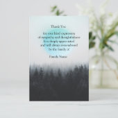 Planeten Baumwald Danke Karte (Stehend Vorderseite)