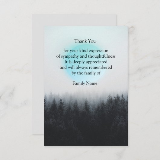 Planeten Baumwald Danke Karte (Vorne/Hinten)