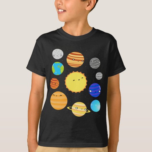Planeten der Kinder des Sonnensystems T-Shirt (Vorderseite)