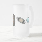 PLANETEN der SOLARsystem mattierten GlasTasse Mattglas Bierglas (VorderseiteRechts)