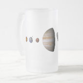 PLANETEN der SOLARsystem mattierten GlasTasse Mattglas Bierglas (Vorderseite Links)