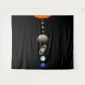 PLANETEN der SONNENSYSTEM Gewohnheits-Tapisserie Wandteppich (Vorderseite (Horizontal))