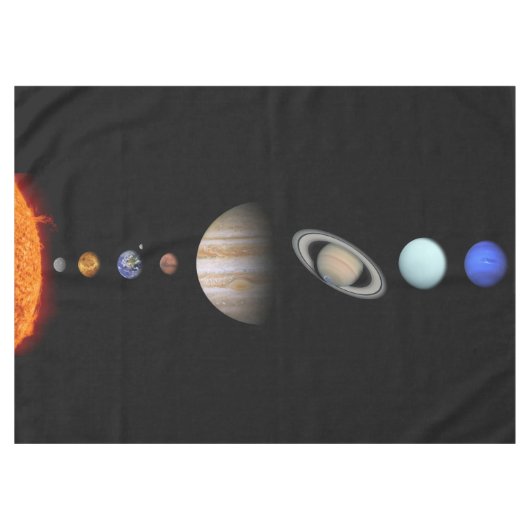 PLANETEN der SONNENSYSTEM Gewohnheits-Tischdecke Tischdecke (Vorderseite (Horizontal))
