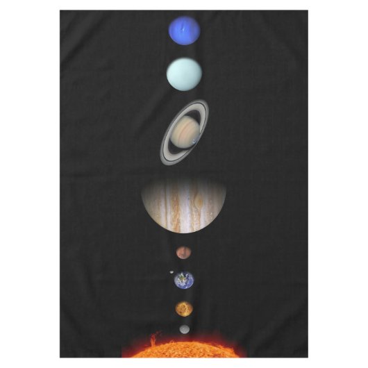 PLANETEN der SONNENSYSTEM Gewohnheits-Tischdecke Tischdecke (Vorderseite)