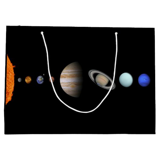 PLANETEN der SONNENSYSTEM großen Geschenk-Tasche Große Geschenktüte (Rückseite)