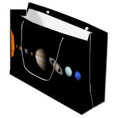 PLANETEN der SONNENSYSTEM großen Geschenk-Tasche Große Geschenktüte (Vorderseite Schrägansicht)