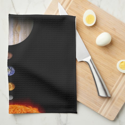 PLANETEN des SONNENSYSTEM Geschirrtuch (Viertel Falte)