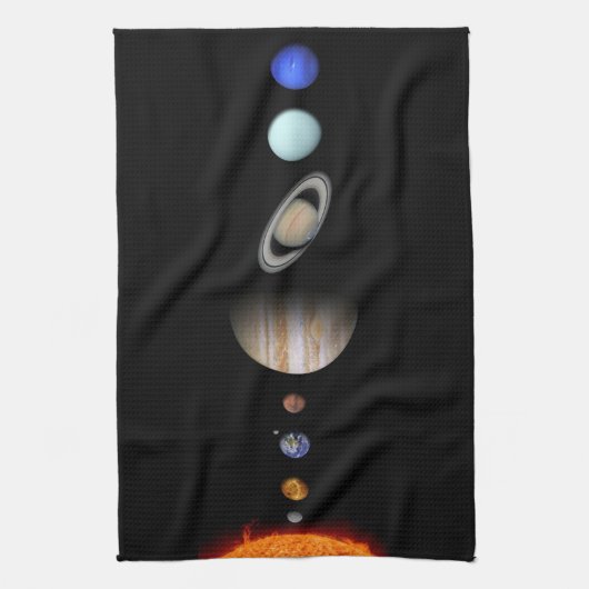 PLANETEN des SONNENSYSTEM Geschirrtuch (Vertikal)