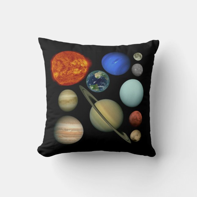 Planeten des Sonnensystem Kissen (Vorderseite)