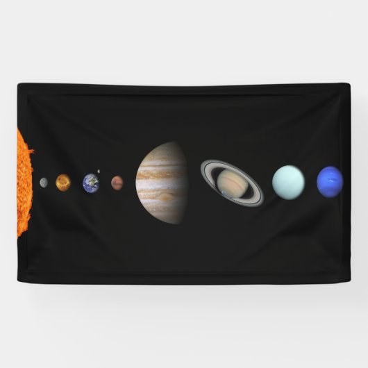 PLANETEN DES SONNENSYSTEMS 5' x 3' Fahne Banner (Horizontal)